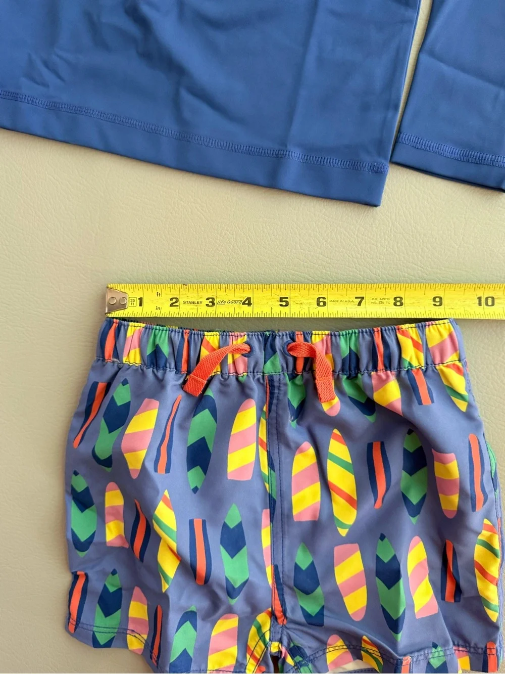 Hanna Andersson Baby Rashguard & Swim Trunks Set Surfboards Blue 3T NEW
